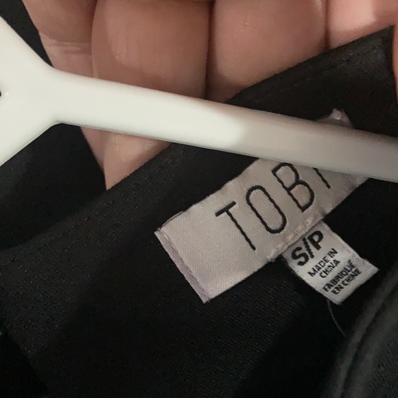 Size Small High Neck Black Tobi Dress with Cut Out Front and Back - Picture 8 of 8